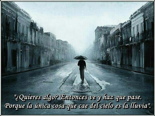del cielo so cae lluvia