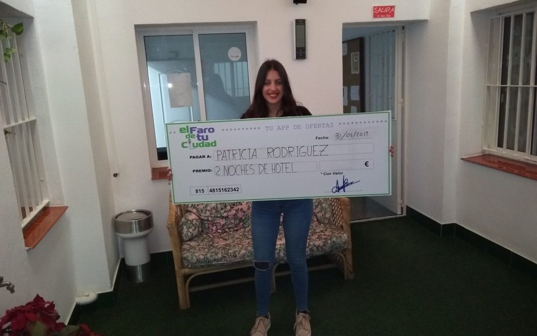 Patricia Gutiérrez gana el sorteo de 2 noches de hotel para dos personas